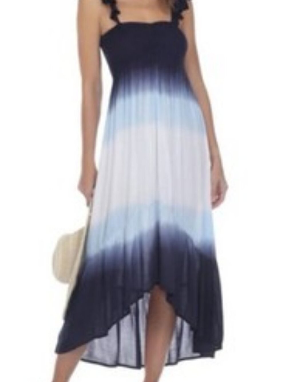 RAVIYA Ombre High-Low Cover-Up Dress Size Med Navy Large Spring Summer Comfy